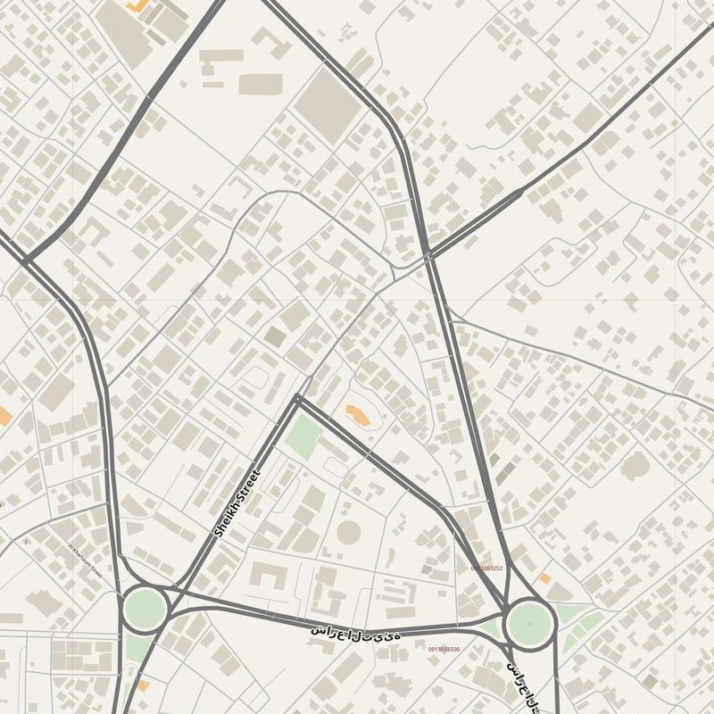 Zliten street map with house numbers — printable address map PDF, Libya