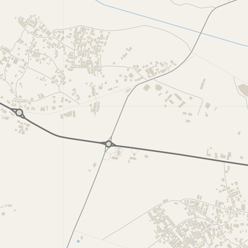 Ait Ourir street map with house numbers — printable address map PDF, Morocco