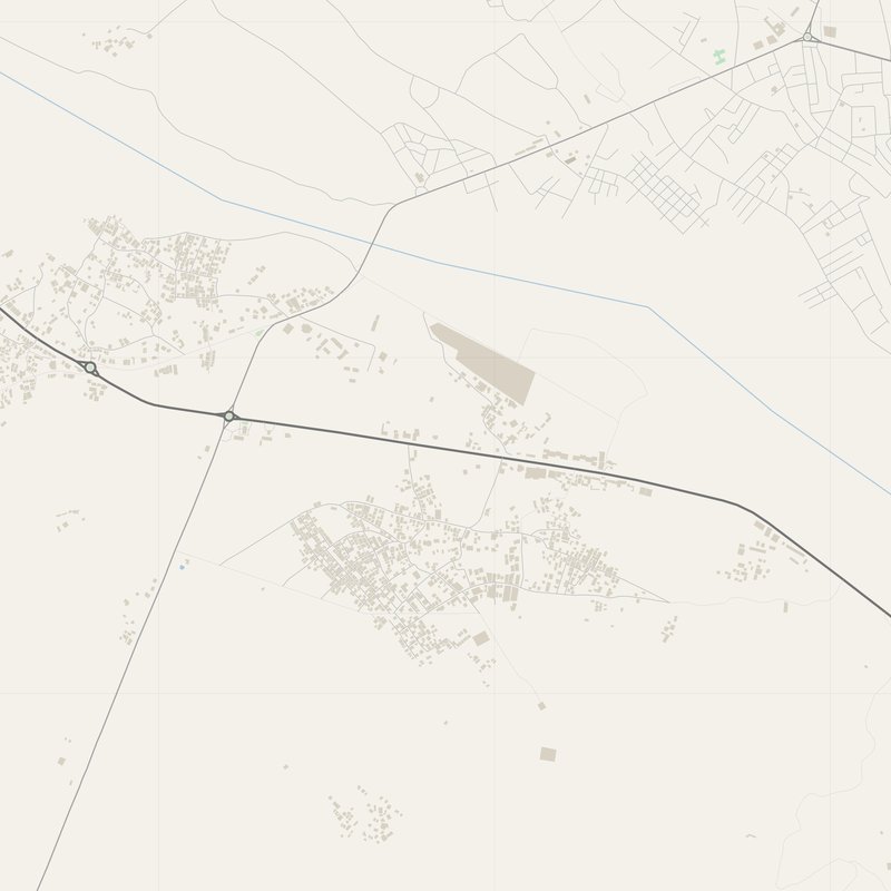 Ait Ourir Map PDF — Printable Street Map Poster with House Numbers