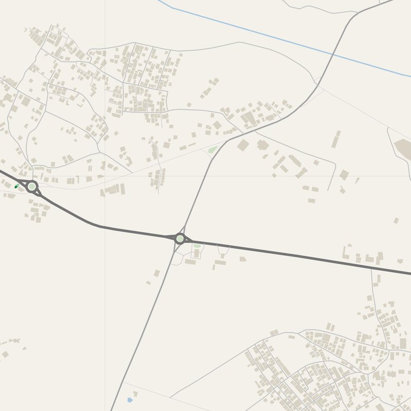 Ait Ourir map with house numbers, hospitals, police and fire stations — printable PDF, Morocco