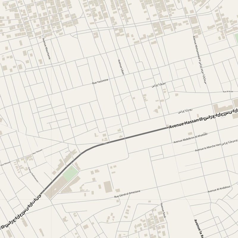 Al Aaroui street map with house numbers — printable address map PDF, Morocco