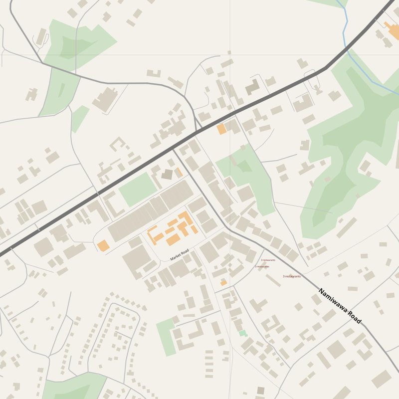 Zomba street map with house numbers — printable address map PDF, Malawi