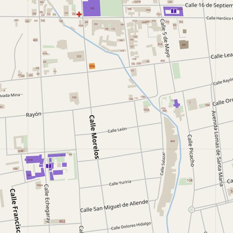 Abasolo map with house numbers, hospitals, police and fire stations — printable PDF, Mexico
