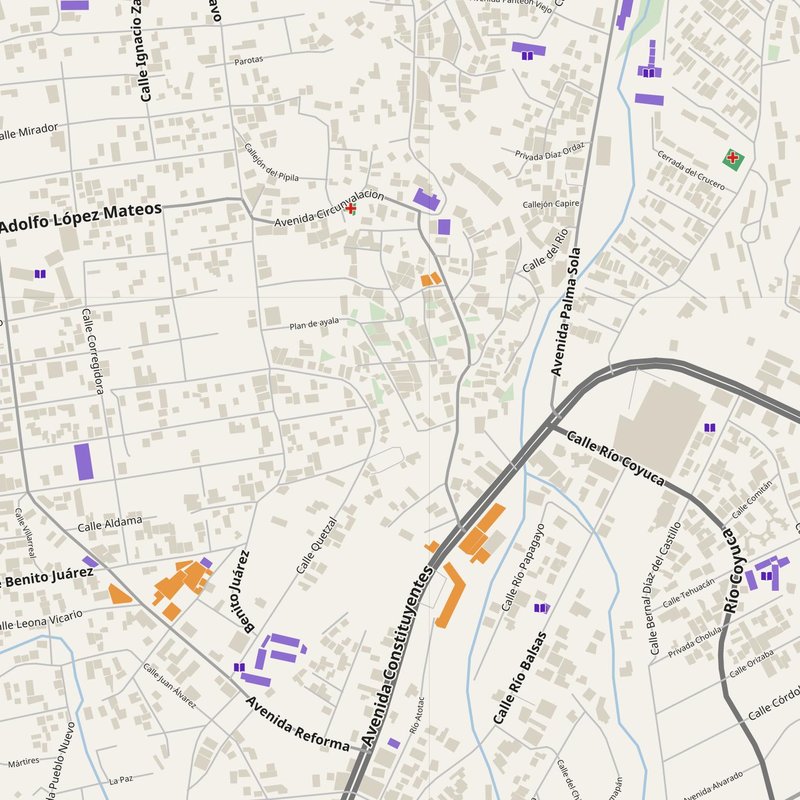 Acapulco de Juárez map with house numbers, hospitals, police and fire stations — printable PDF, Mexico