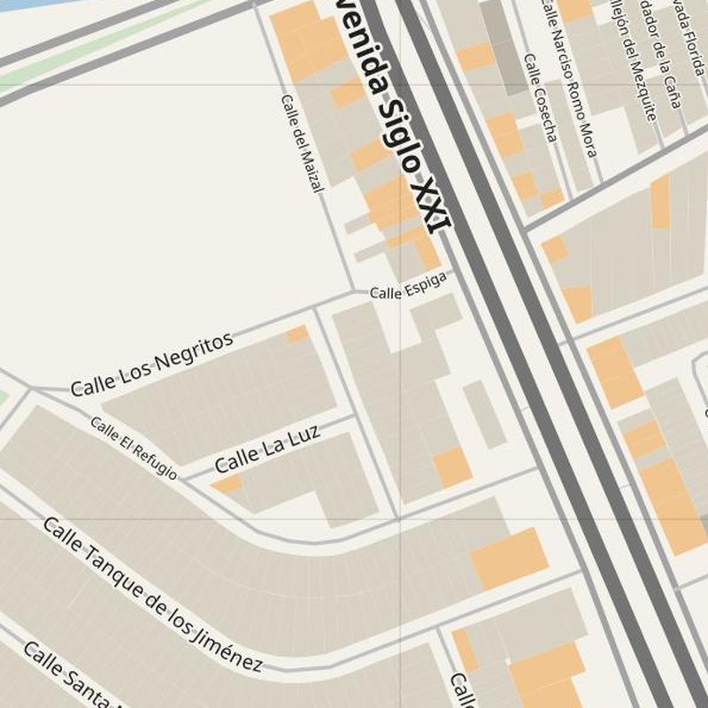 Plano callejero de Aguascalientes con números de casa — mapa de direcciones PDF imprimible, México