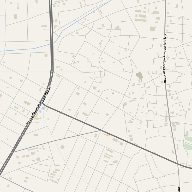 Agadez street map with house numbers — printable address map PDF, Niger