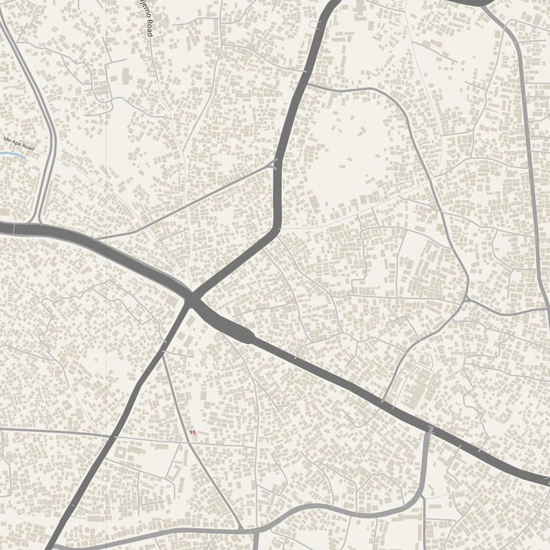 Abeokuta street map with house numbers — printable address map PDF, Nigeria