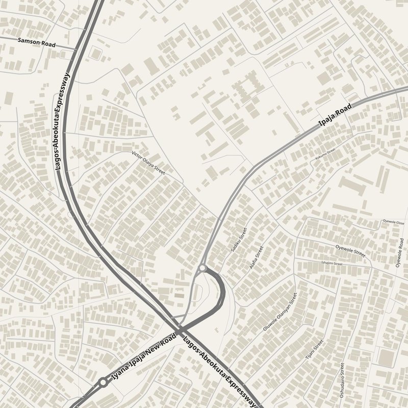 Agege street map with house numbers — printable address map PDF, Nigeria
