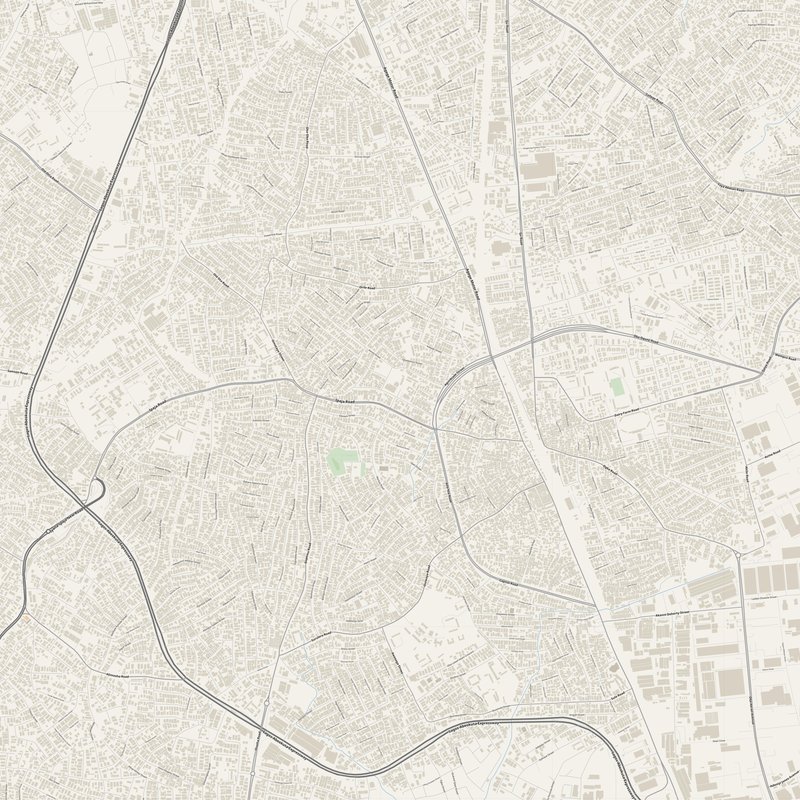 Agege Map PDF — Printable Street Map Poster with House Numbers