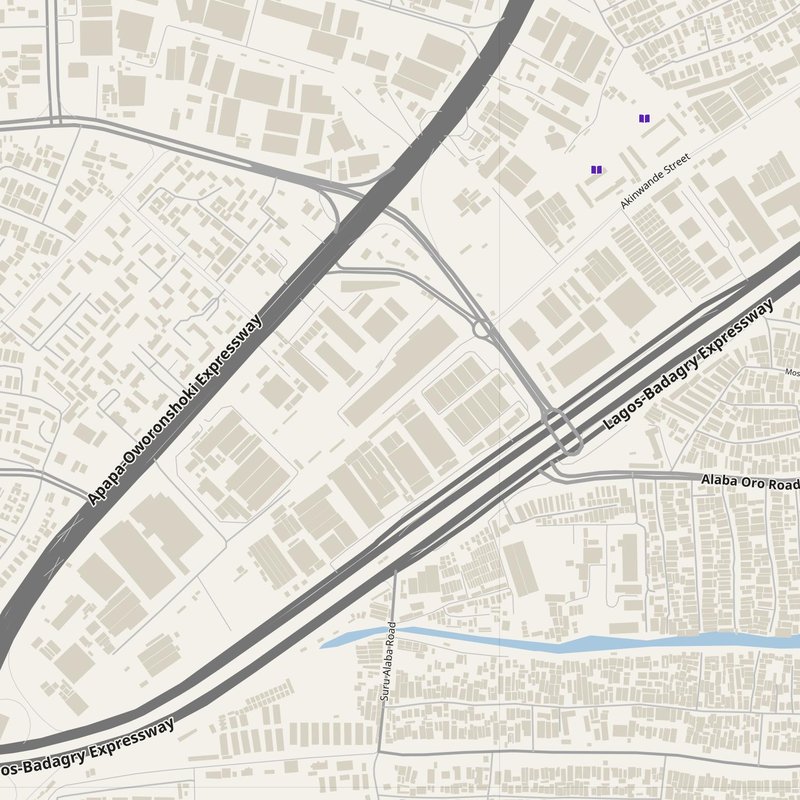 Ajegunle map with house numbers, hospitals, police and fire stations — printable PDF, Nigeria