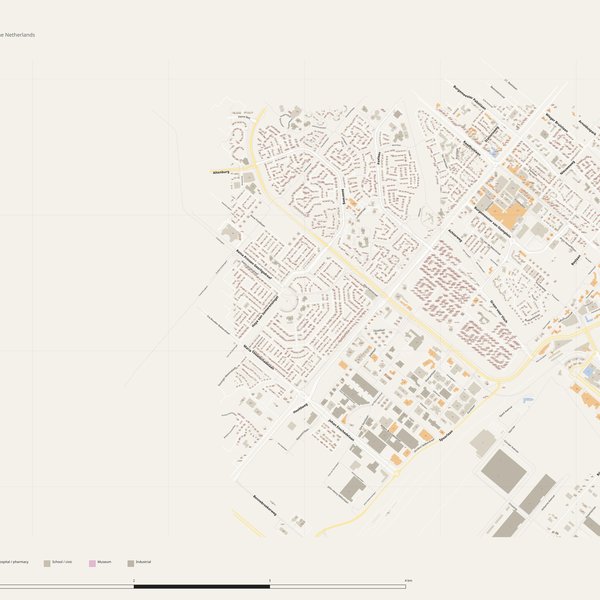Aalsmeer street map with house numbers — printable address map PDF, Netherlands