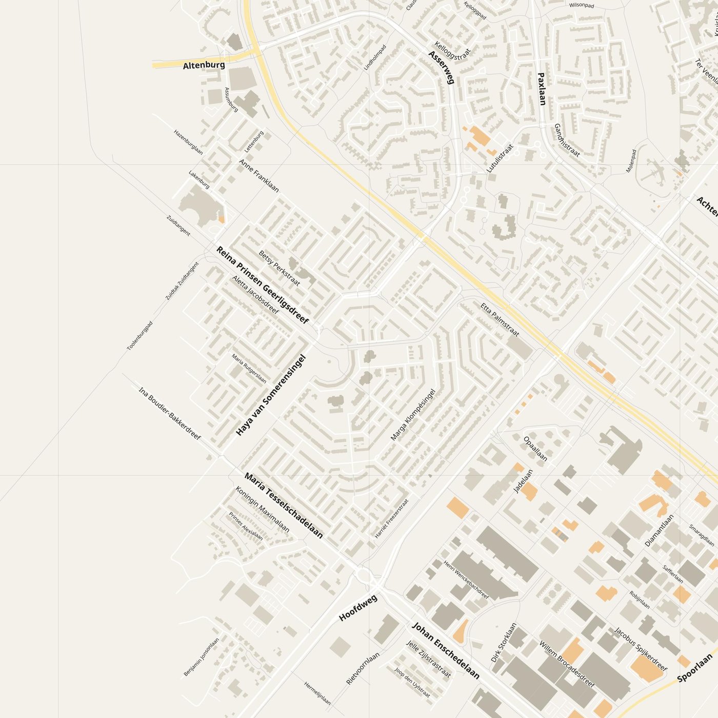 Aalsmeer Map PDF — Printable Street Map Poster with House Numbers
