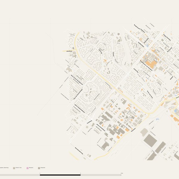 Printable street map poster of Aalsmeer, Netherlands