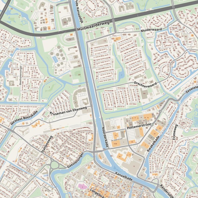 Alkmaar street map with house numbers — printable address map PDF, Netherlands
