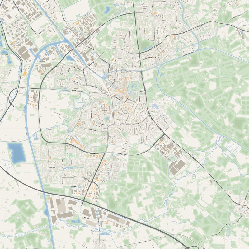 Almelo Map PDF — Printable Street Map Poster with House Numbers