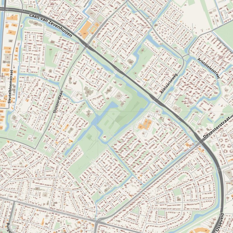 Apeldoorn street map with house numbers — printable address map PDF, Netherlands