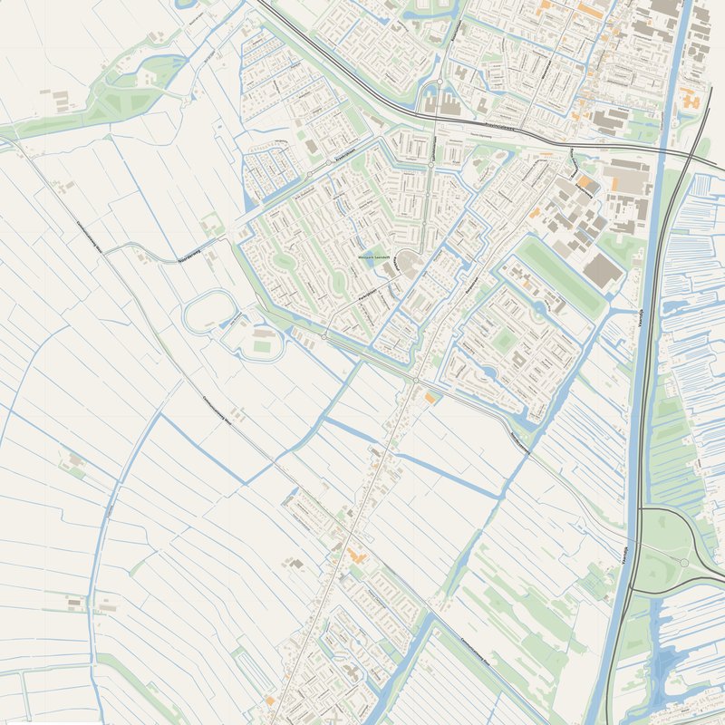 Assendelft Map PDF — Printable Street Map Poster with House Numbers
