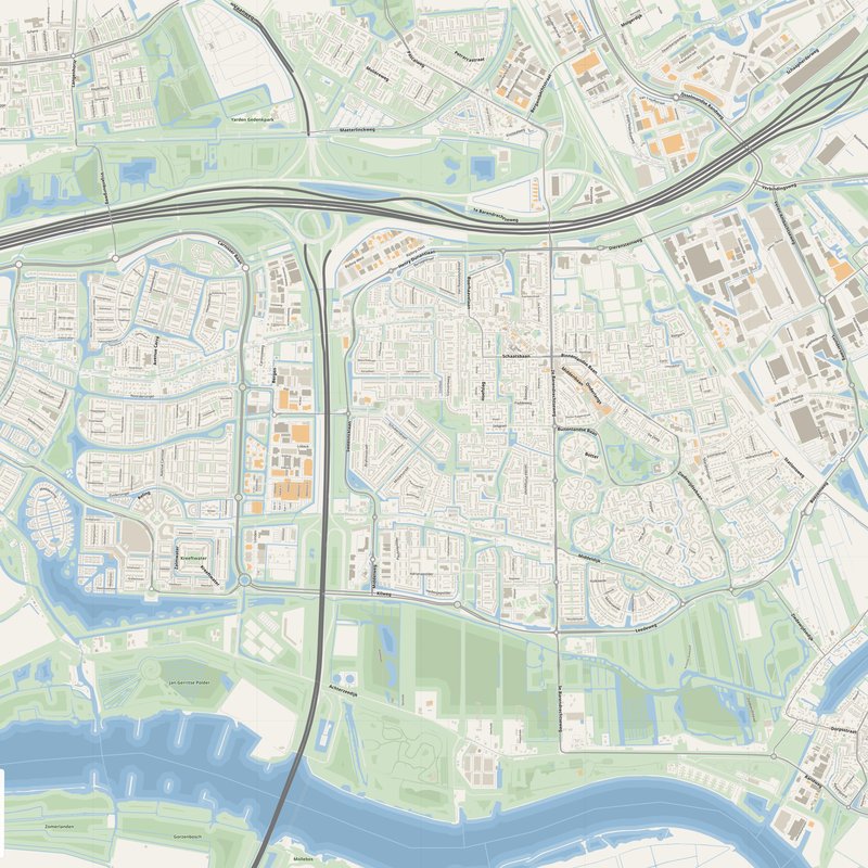 Barendrecht Map PDF — Printable Street Map Poster with House Numbers