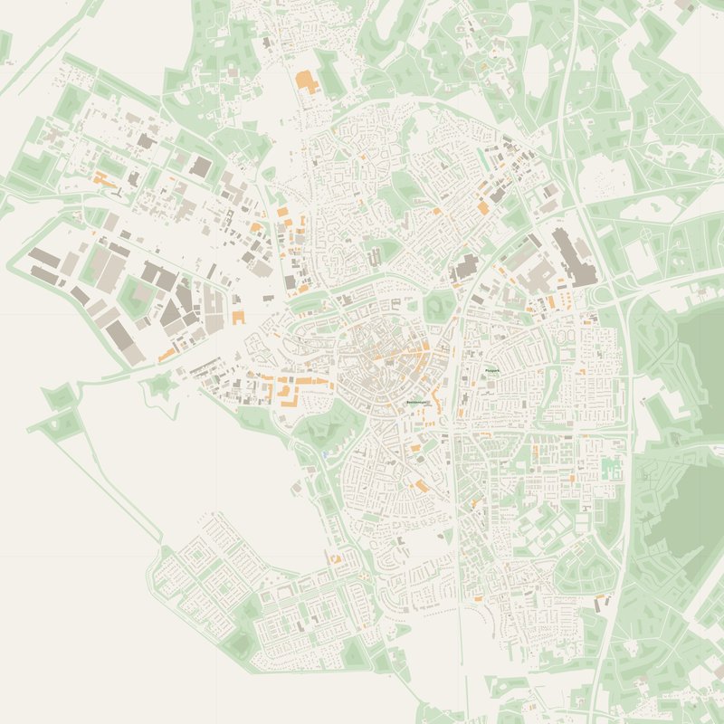 Bergen op Zoom Map PDF — Printable Street Map Poster with House Numbers
