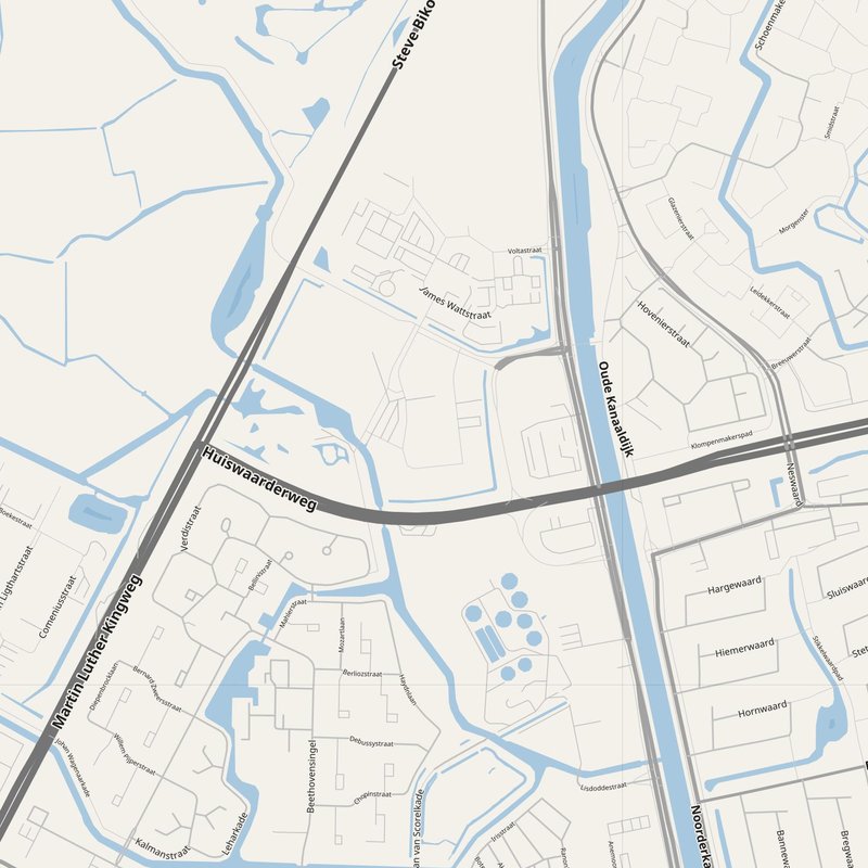 Bergen street map with house numbers — printable address map PDF, Netherlands
