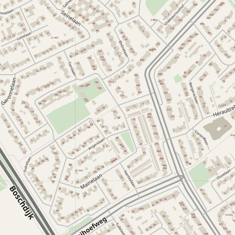 Best street map with house numbers — printable address map PDF, Netherlands