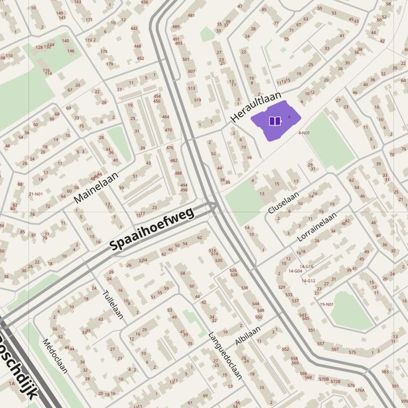 Best map with house numbers, hospitals, police and fire stations — printable PDF, Netherlands