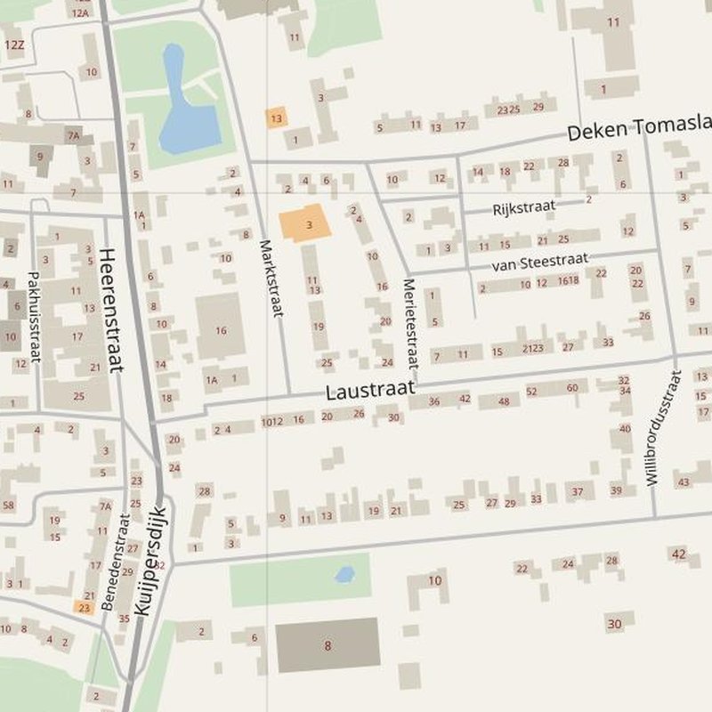 Borssele street map with house numbers — printable address map PDF, Netherlands