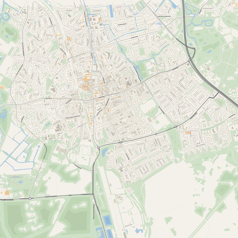 Bussum Map PDF — Printable Street Map Poster with House Numbers