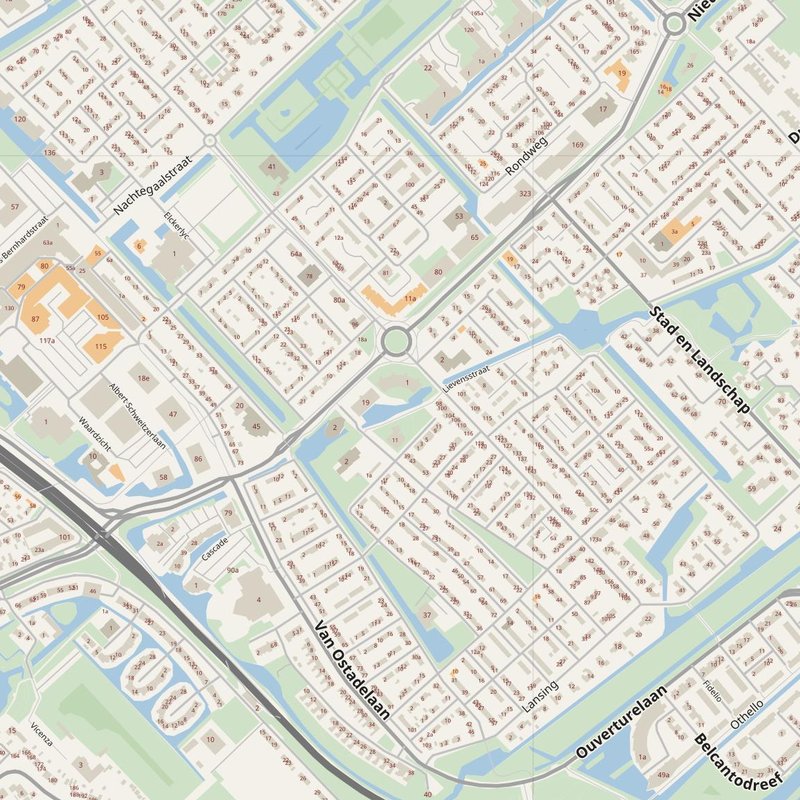 Capelle aan den IJssel street map with house numbers — printable address map PDF, Netherlands
