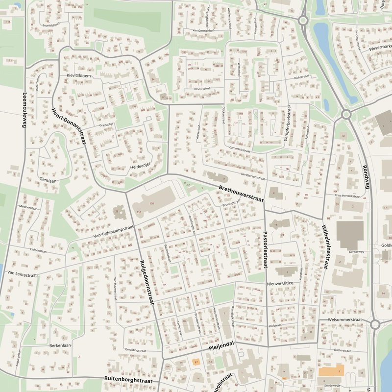 Dalfsen street map with house numbers — printable address map PDF, Netherlands