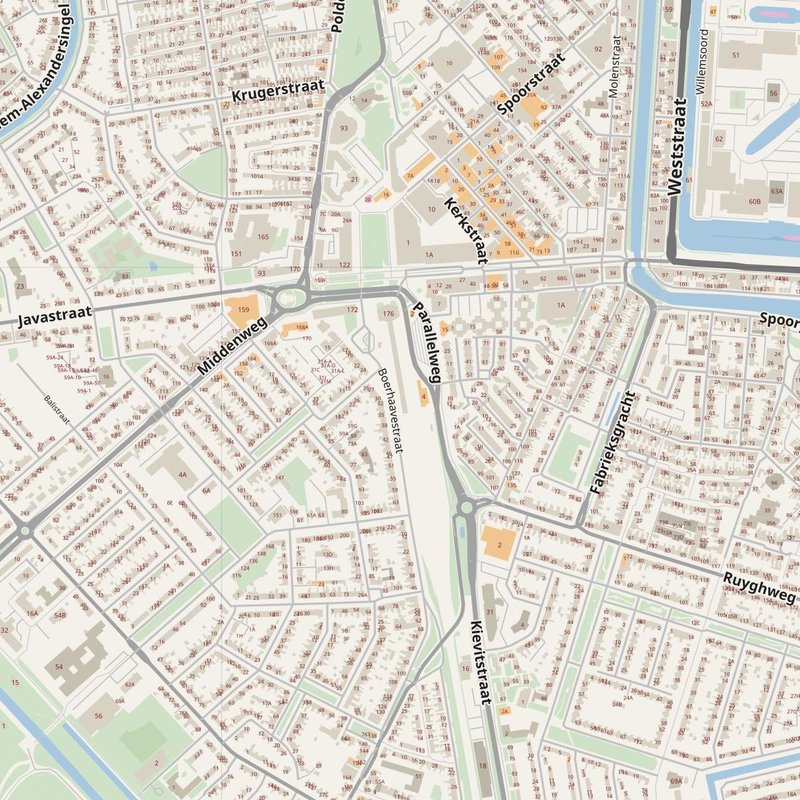 Den Helder street map with house numbers — printable address map PDF, Netherlands