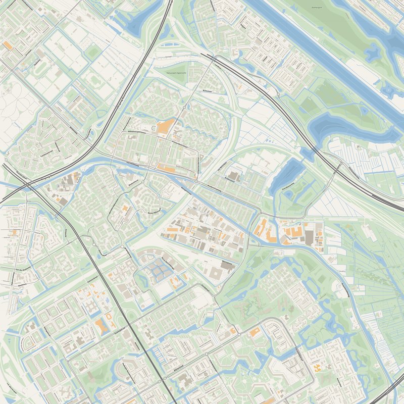 Diemen Map PDF — Printable Street Map Poster with House Numbers