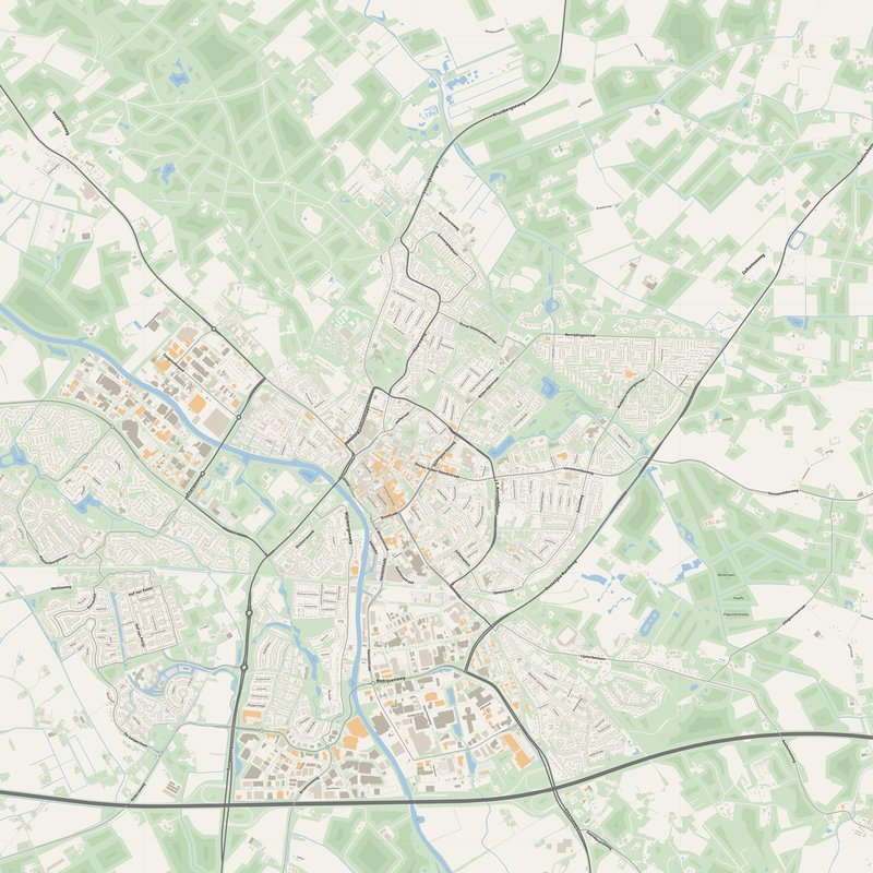 Doetinchem Map PDF — Printable Street Map Poster with House Numbers