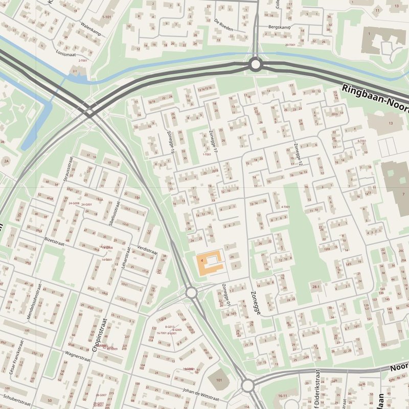 Duiven street map with house numbers — printable address map PDF, Netherlands
