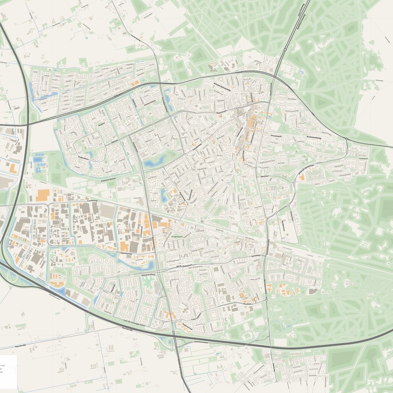 Ede Map PDF — Printable Street Map Poster with House Numbers