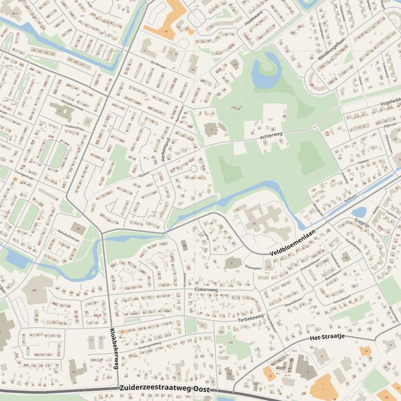 Elburg street map with house numbers — printable address map PDF, Netherlands