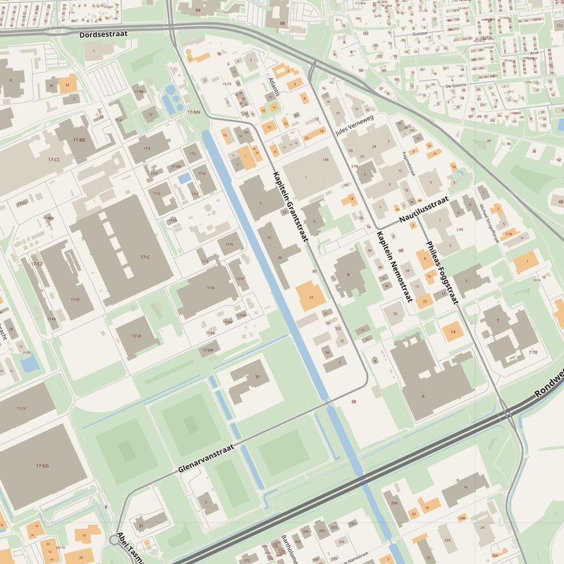 Emmen street map with house numbers — printable address map PDF, Netherlands