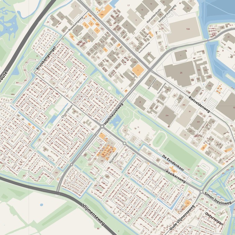 's-Hertogenbosch street map with house numbers — printable address map PDF, Netherlands