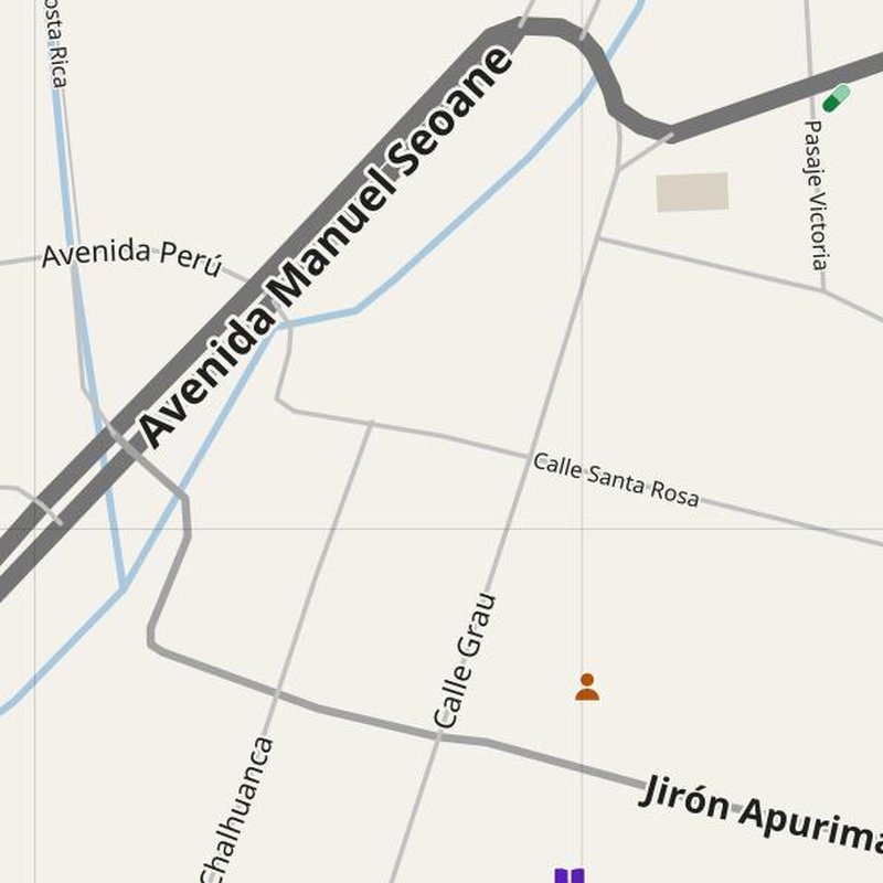 Abancay map with house numbers, hospitals, police and fire stations — printable PDF, Peru