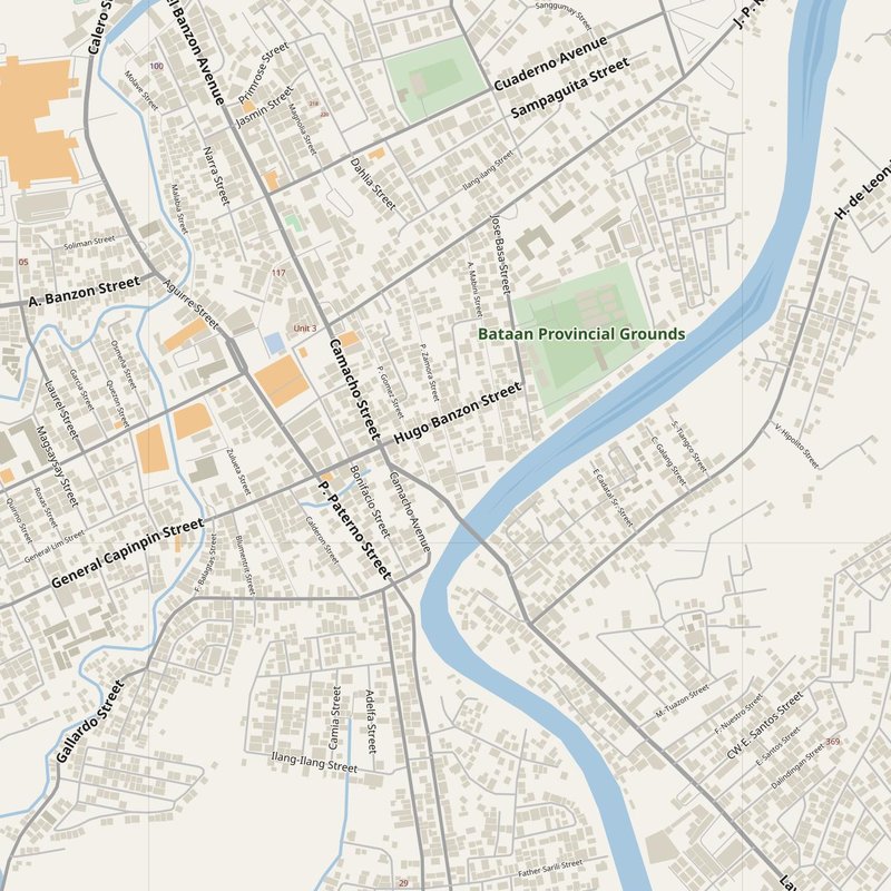 Abucay street map with house numbers — printable address map PDF, Philippines