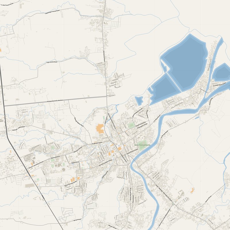 Printable street map poster of Abucay, Philippines