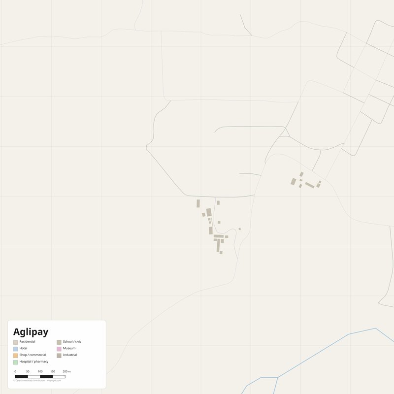 Aglipay Map PDF — Printable Street Map Poster with House Numbers
