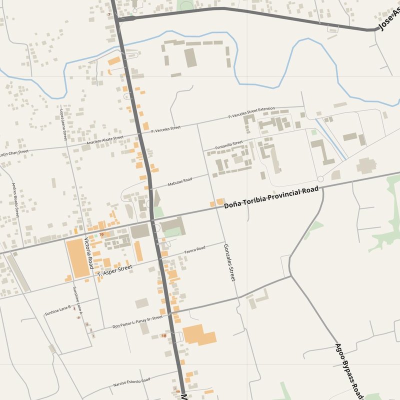 Agoo street map with house numbers — printable address map PDF, Philippines