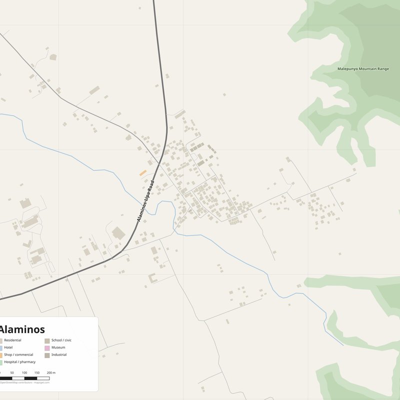Alaminos Map PDF — Printable Street Map Poster with House Numbers