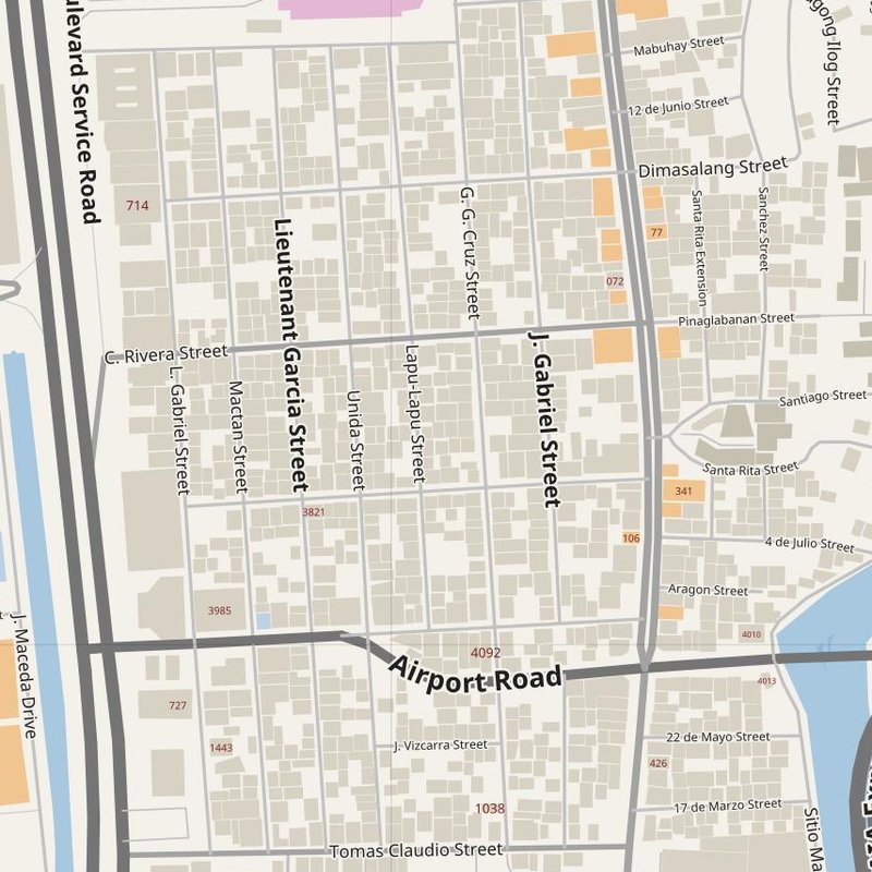 Baclaran street map with house numbers — printable address map PDF, Philippines