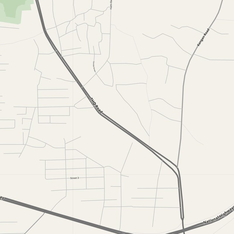 Ahmadpur East street map with house numbers — printable address map PDF, Pakistan