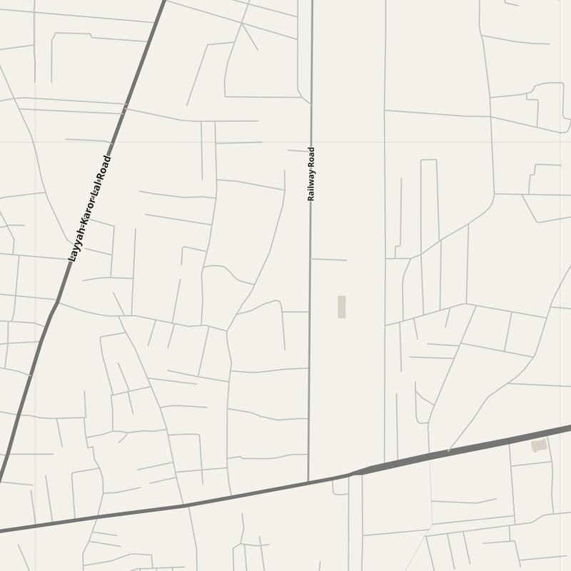 Layyah street map with house numbers — printable address map PDF, Pakistan