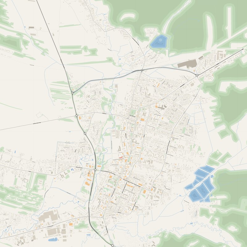 Biłgoraj Map PDF — Printable Street Map Poster with House Numbers