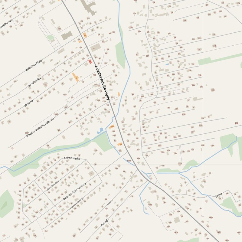 Czerwionka-Leszczyny street map with house numbers — printable address map PDF, Poland