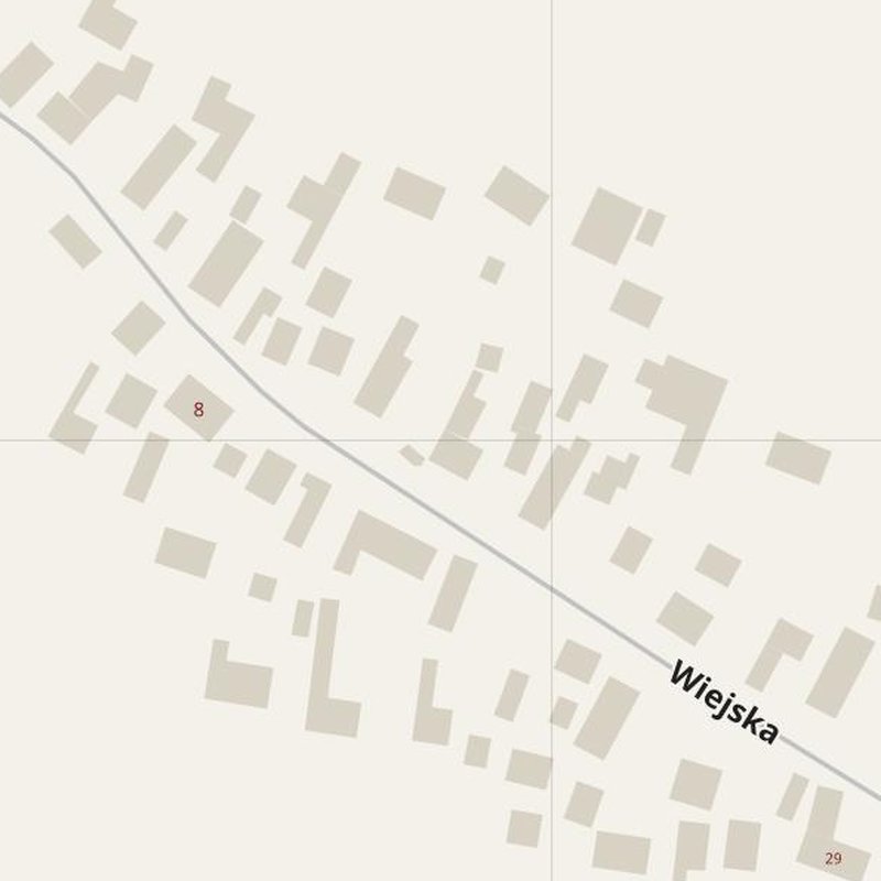 Gajowice street map with house numbers — printable address map PDF, Poland